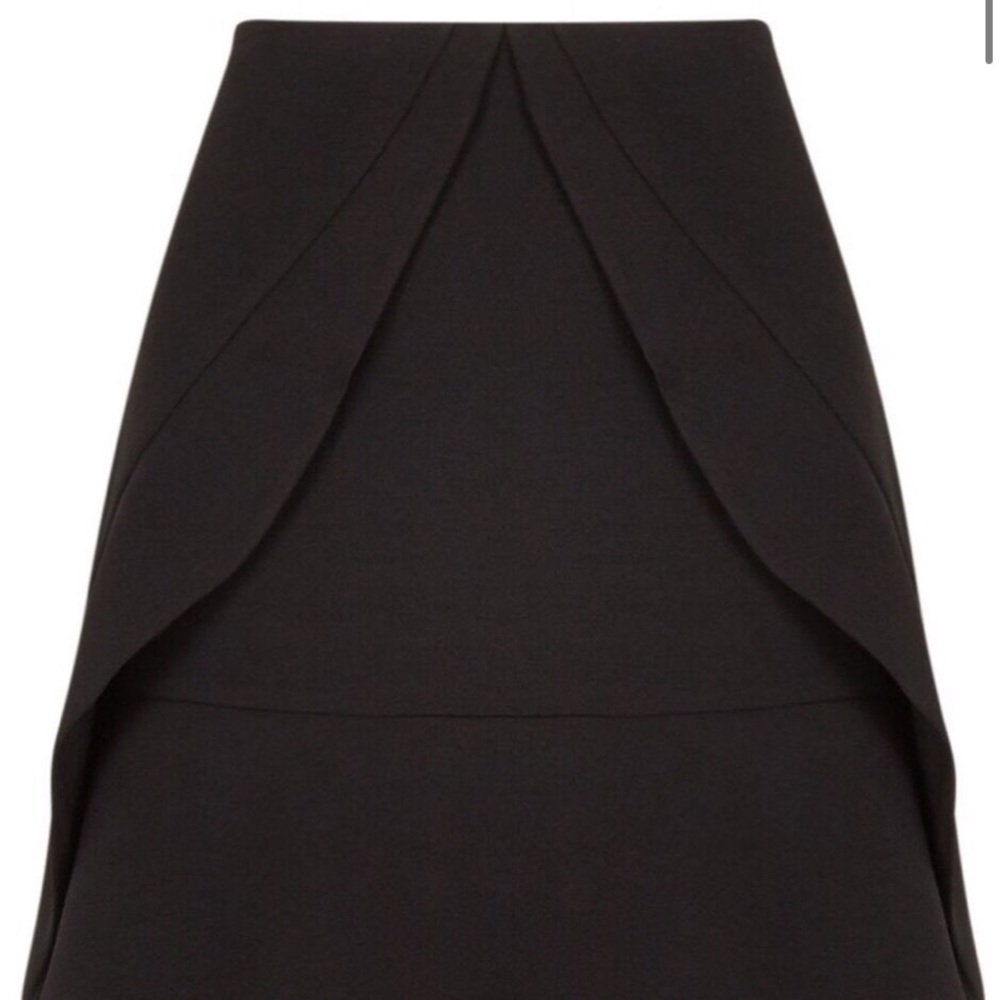 NWT BCBGMAXAZRIA black Lindsey ruffle skirt - Picture 4 of 9